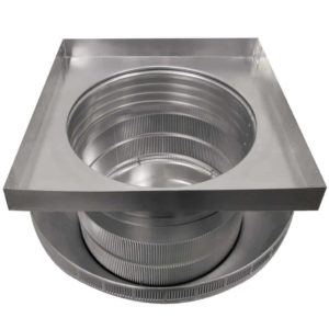Roof Louver for Air Intake - Pop Vent with Curb Mount Flange PV-16-C4-CMF-bottom view